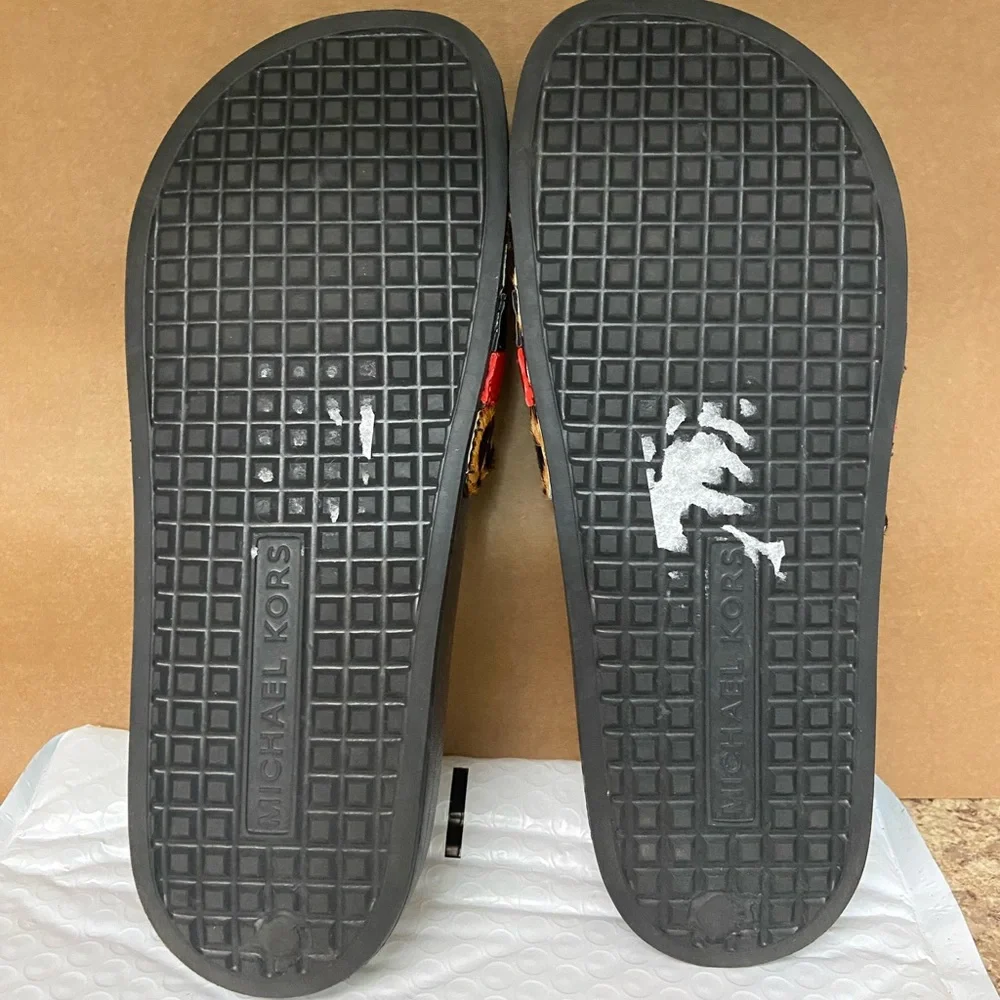Michael Kors Animal Print Slides - Picture 10 of 14